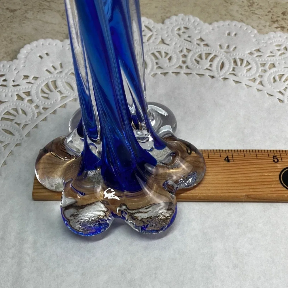 Art Glass Bud Vase 11.5